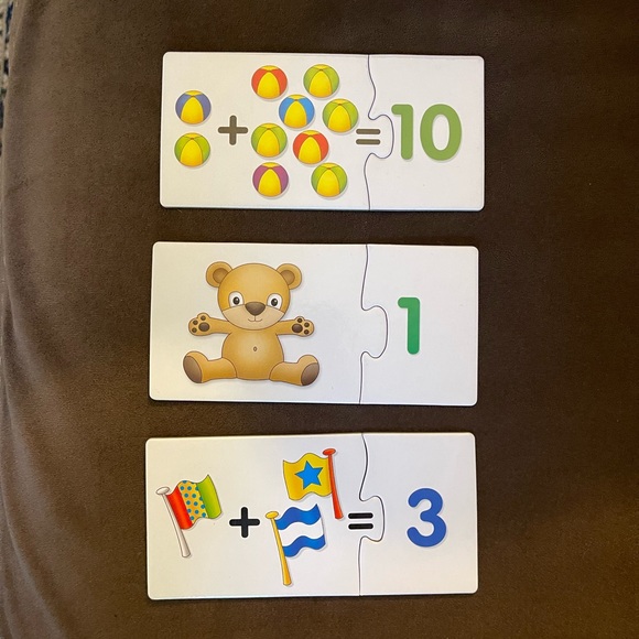 Mathematics puzzles. 30 2-piece puzzle sets teaching basic math skills. Ages 3+. - Picture 3 of 3